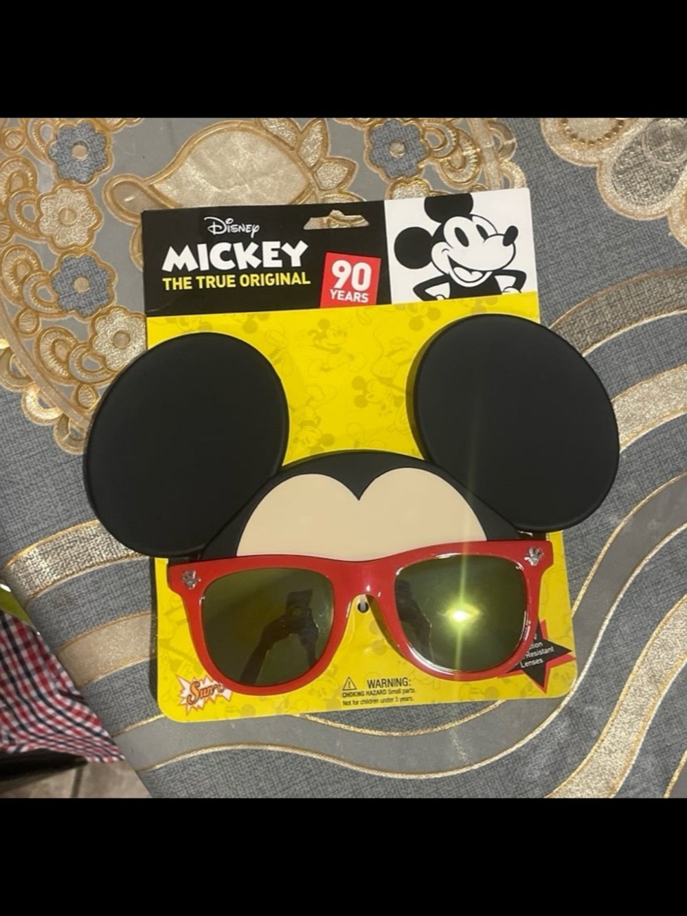 Disney Mickey Mouse Black Red Sunglasses with Ears
